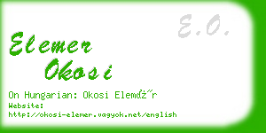 elemer okosi business card